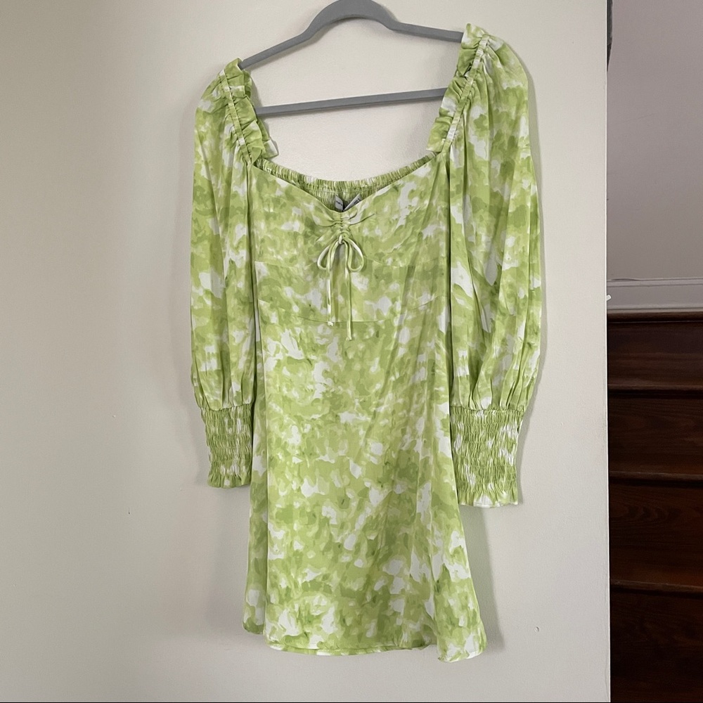 NWT Faithfull the Brand Arianne Roos Lime Green Mini Dress - Picture 10 of 16
